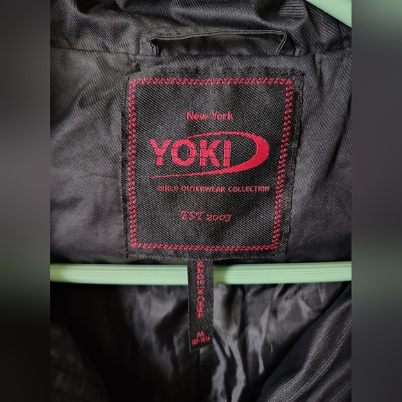Yoki Girls Medium (Size 8-10) Black Anorak Outerwear Jacket w/ Removable Hood - Picture 7 of 13